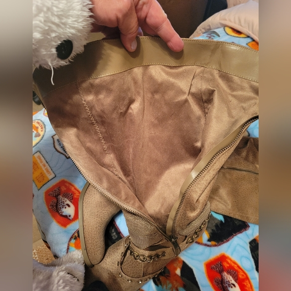 Stylish Venus Tan Tall Boots with Chain and lace Detail - Picture 6 of 6